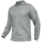 Men's Long Sleeve Quick Dry Tactical Performance Polo Shirt