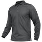 Men's Long Sleeve Quick Dry Tactical Performance Polo Shirt