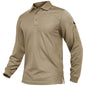 Men's Long Sleeve Quick Dry Tactical Performance Polo Shirt