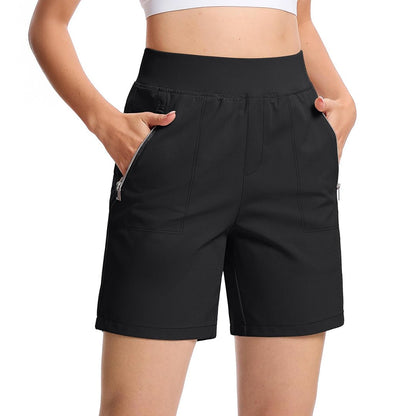 Women's High Waisted Hiking Shorts with Zippers