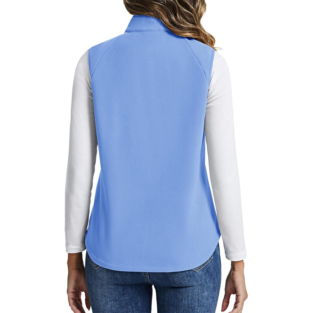 Women's Lightweight Full Zip Outerwear Warm Fleece Vest