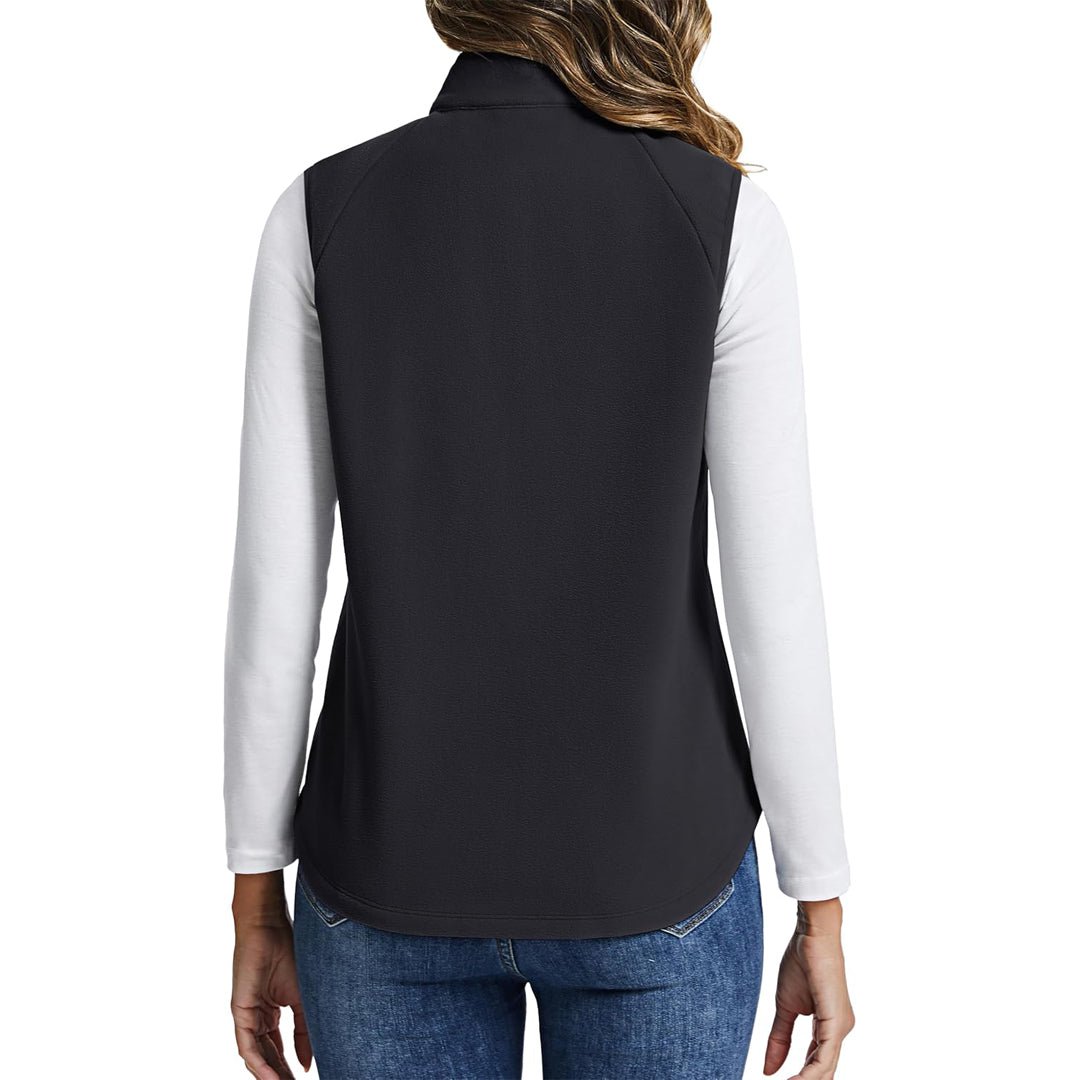 Women's Lightweight Full Zip Outerwear Warm Fleece Vest