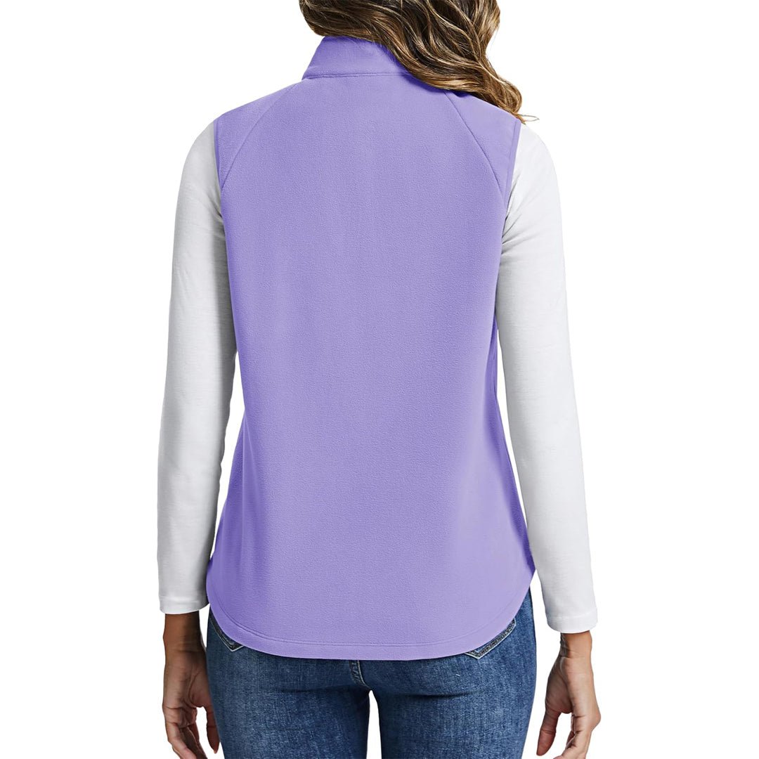 Women's Lightweight Full Zip Outerwear Warm Fleece Vest