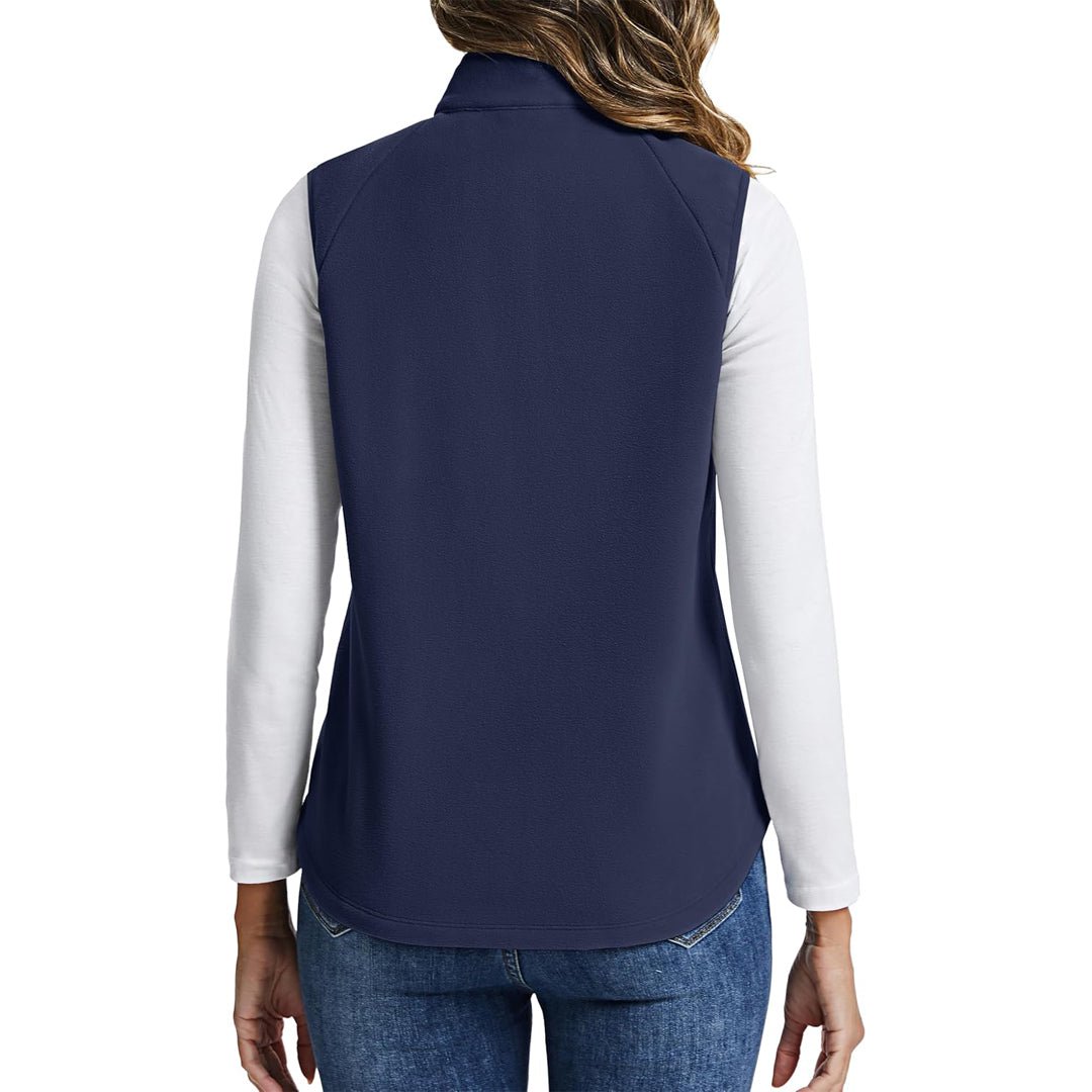 Women's Lightweight Full Zip Outerwear Warm Fleece Vest