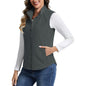 Women's Lightweight Full Zip Outerwear Warm Fleece Vest