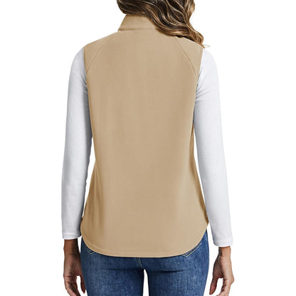 Women's Lightweight Full Zip Outerwear Warm Fleece Vest