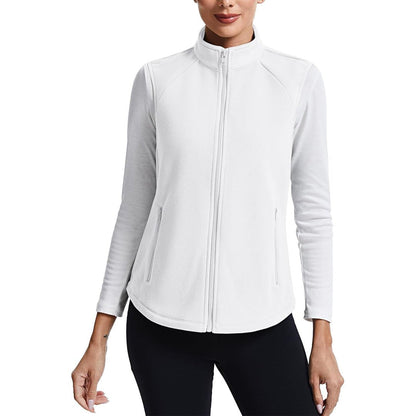 Women's Lightweight Full Zip Outerwear Warm Fleece Vest