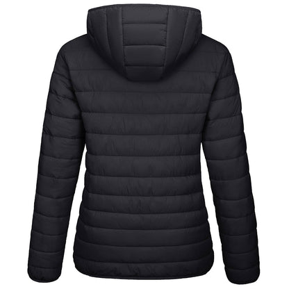 Women's Puffer Jacket Full-zip Water-Resistant Winter Hooded Coat