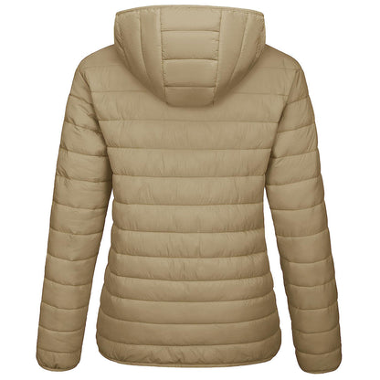 Women's Puffer Jacket Full-zip Water-Resistant Winter Hooded Coat