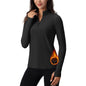 Women's Long Sleeve Quarter Zip Running Athletic Top