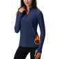 Women's Long Sleeve Quarter Zip Running Athletic Top