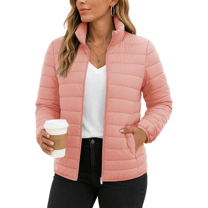 Womens Quilted Puffer Jacket Lightweight Warm Coat