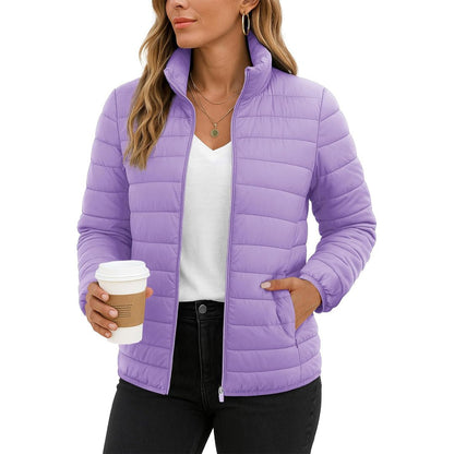 Womens Quilted Puffer Jacket Lightweight Warm Coat