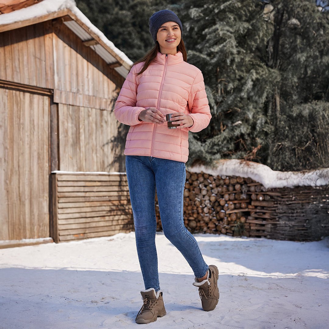 Womens Quilted Puffer Jacket Lightweight Warm Coat