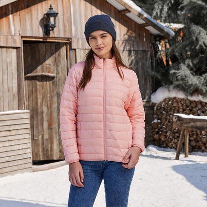 Womens Quilted Puffer Jacket Lightweight Warm Coat