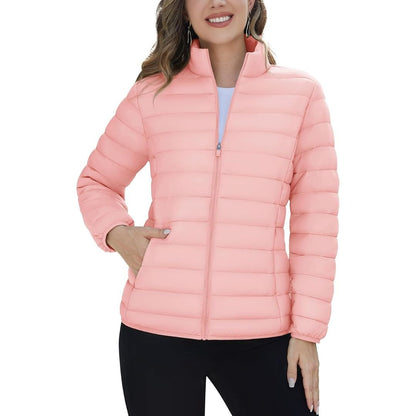 Womens Quilted Puffer Jacket Lightweight Warm Coat