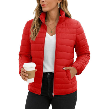 Womens Quilted Puffer Jacket Lightweight Warm Coat