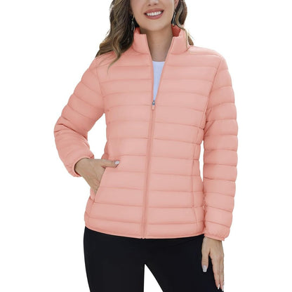 Womens Quilted Puffer Jacket Lightweight Warm Coat