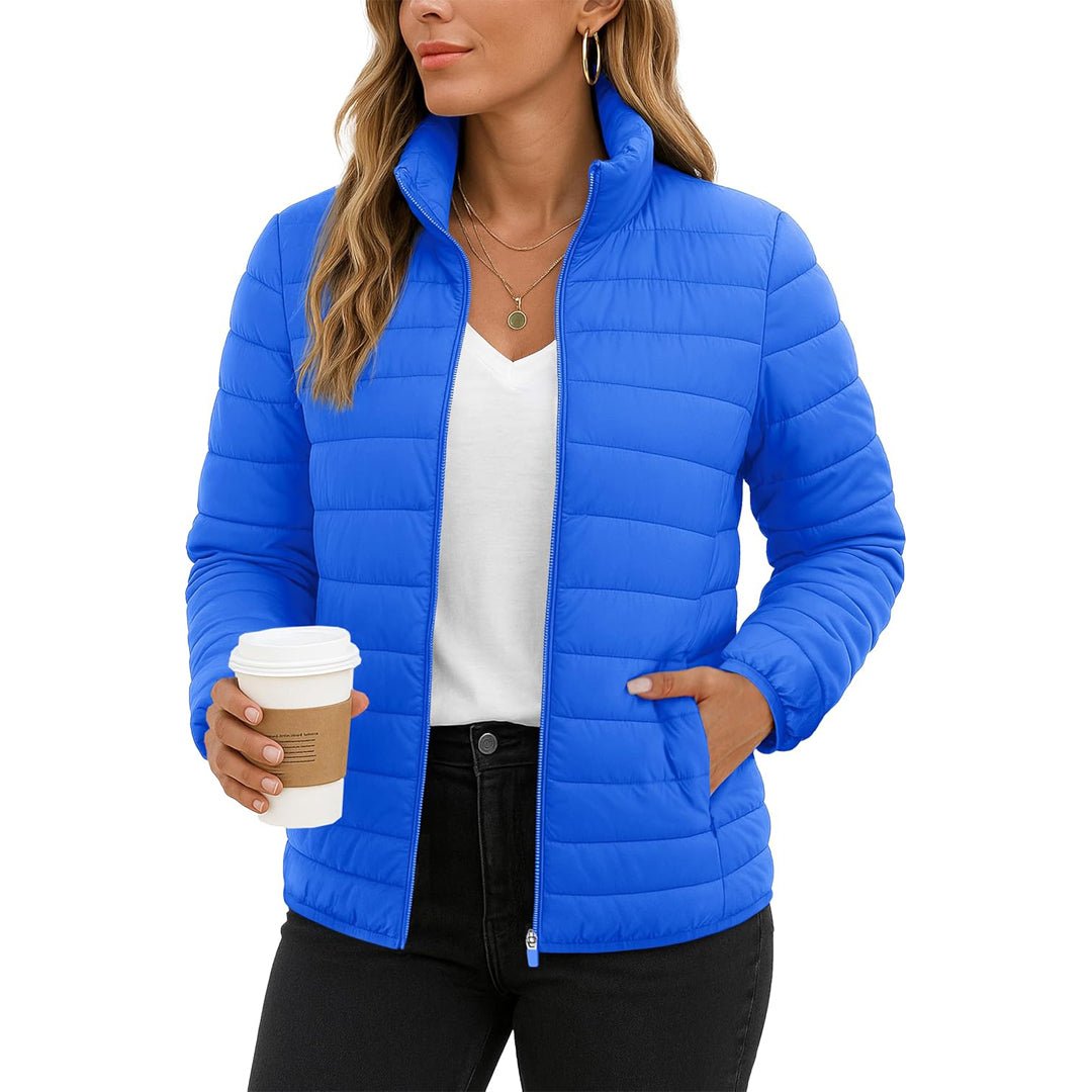Womens Quilted Puffer Jacket Lightweight Warm Coat