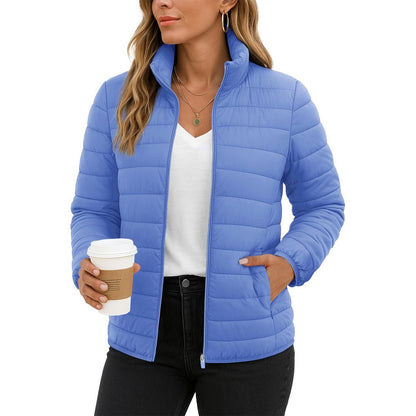 Womens Quilted Puffer Jacket Lightweight Warm Coat