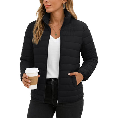 Womens Quilted Puffer Jacket Lightweight Warm Coat