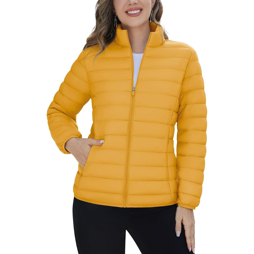 Womens Quilted Puffer Jacket Lightweight Warm Coat