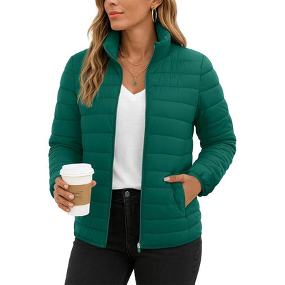 Womens Quilted Puffer Jacket Lightweight Warm Coat