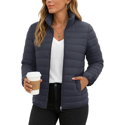 Womens Quilted Puffer Jacket Lightweight Warm Coat