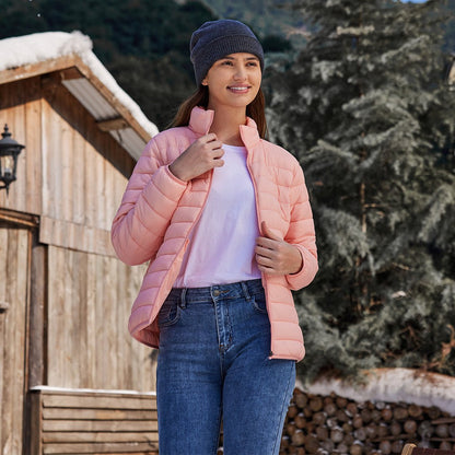 Womens Quilted Puffer Jacket Lightweight Warm Coat
