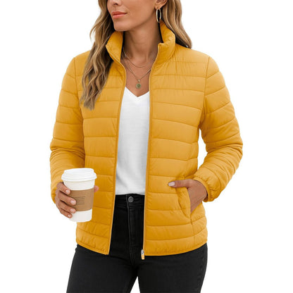 Womens Quilted Puffer Jacket Lightweight Warm Coat