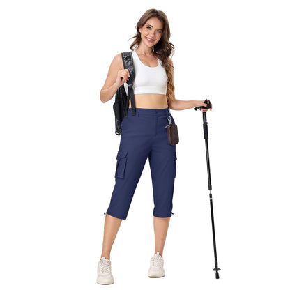 Women's Travel Lightweight Summer Cargo Capris
