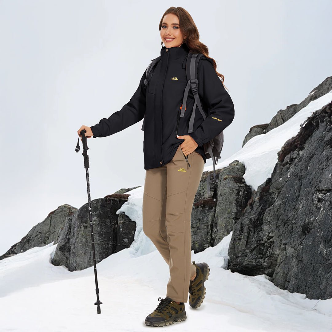 Women's Winter Coats 3-IN-1 Water Resistant Windproof Fleece Ski Jacket