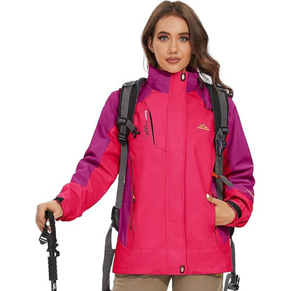 Women's Winter Coats 3-IN-1 Water Resistant Windproof Fleece Ski Jacket