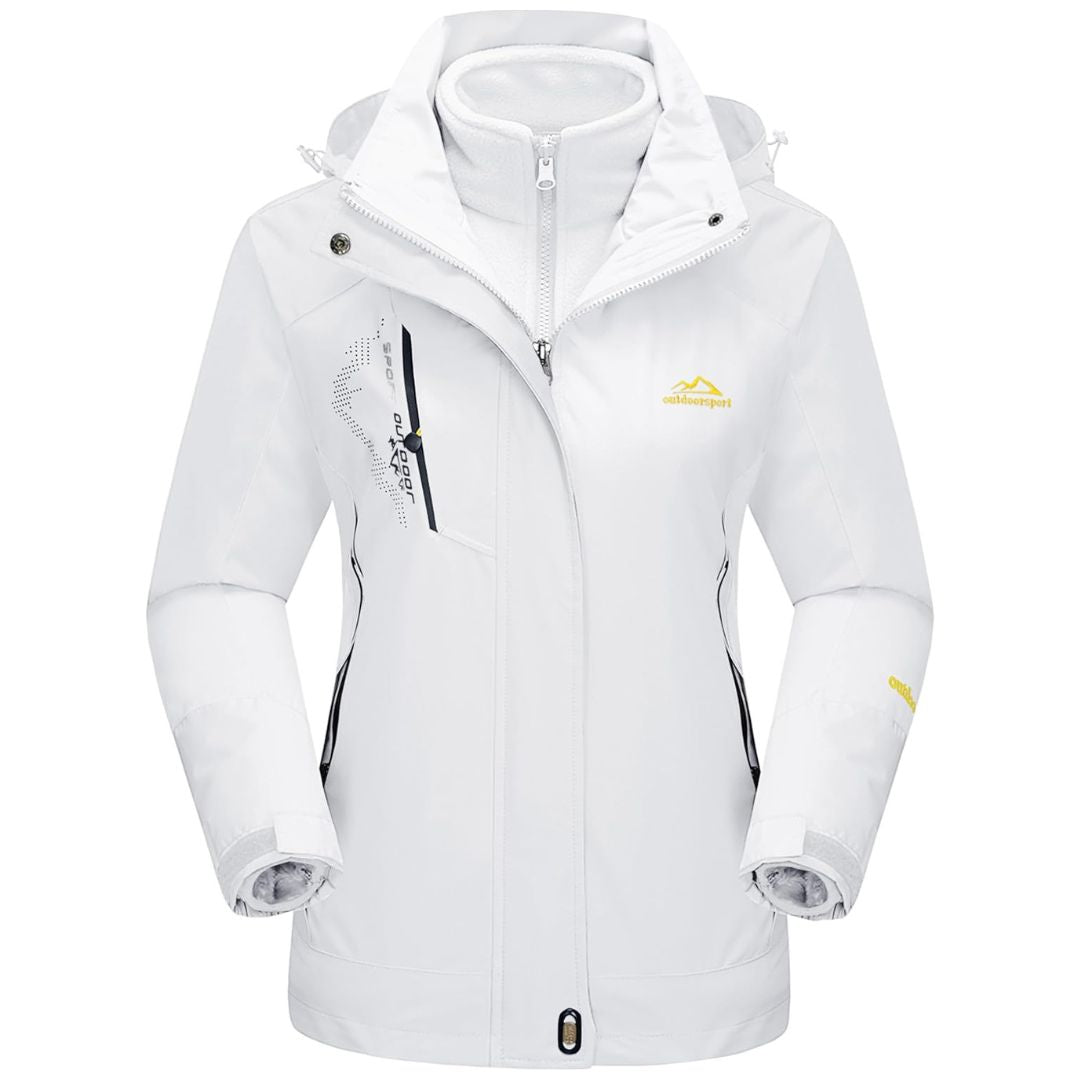 Women's Winter Coats 3-IN-1 Water Resistant Windproof Fleece Ski Jacket
