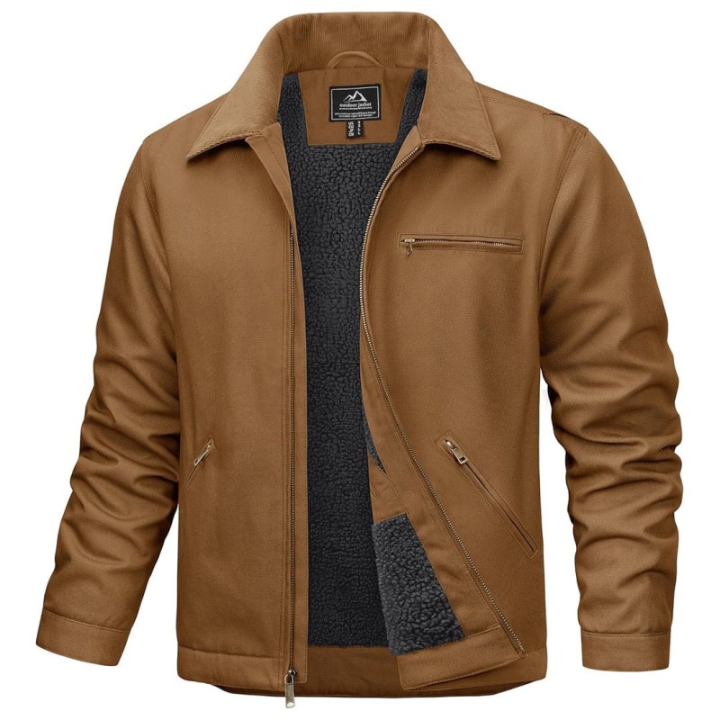 Men's Insulated Duck Canvas Heavy Duty Work Jacket