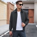 Men's Casual Fleece Bomber Jacket with Fur