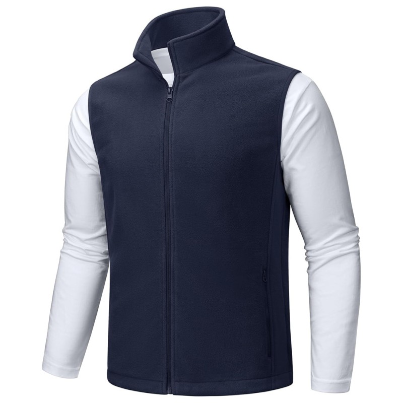 Men's Fleece Vest Sleeveless Outdoor Hiking Jacket